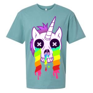 Unicorn Skull Rainbow Sueded Cloud Jersey T-Shirt