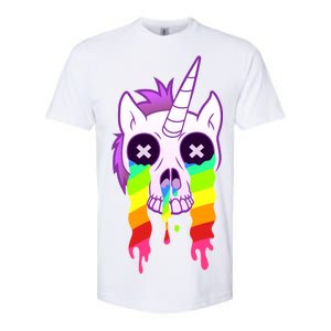 Unicorn Skull Rainbow Softstyle CVC T-Shirt