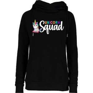 Unicorn Squad  Womens Funnel Neck Pullover Hood