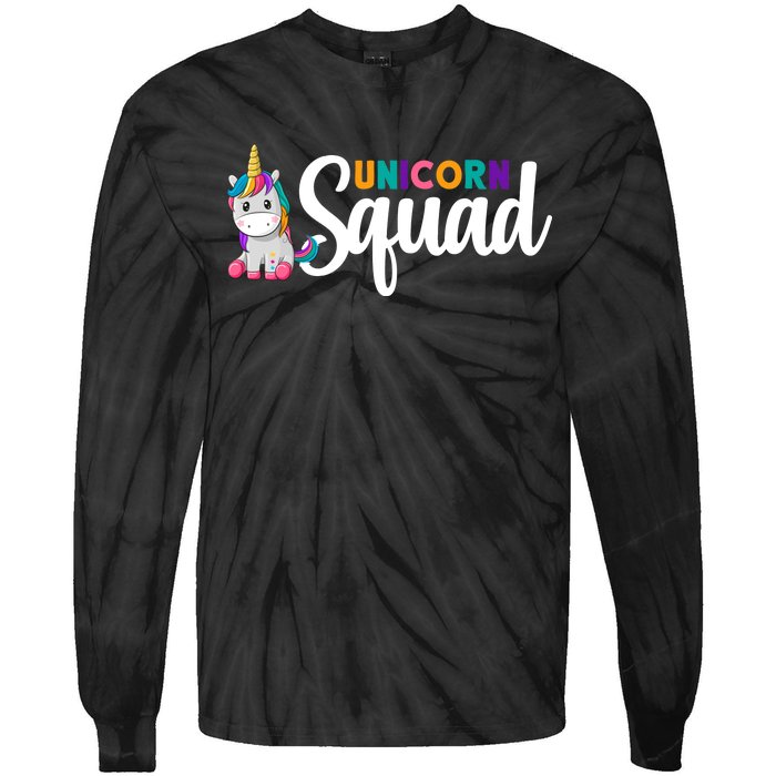 Unicorn Squad  Tie-Dye Long Sleeve Shirt