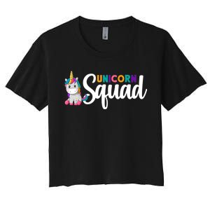 Unicorn Squad  Women's Crop Top Tee