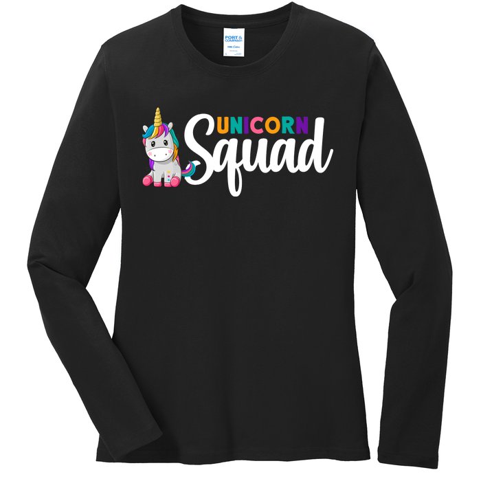 Unicorn Squad  Ladies Long Sleeve Shirt