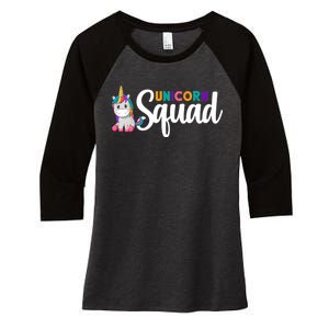 Unicorn Squad  Women's Tri-Blend 3/4-Sleeve Raglan Shirt