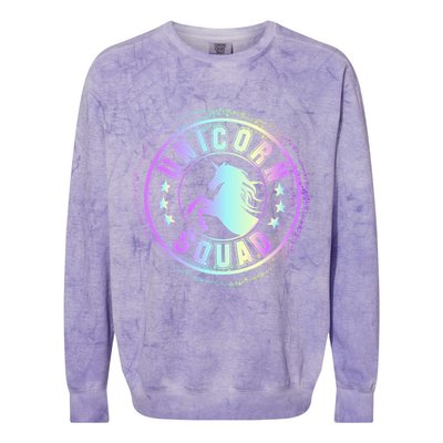 Unicorn Squad Holographic Colorblast Crewneck Sweatshirt
