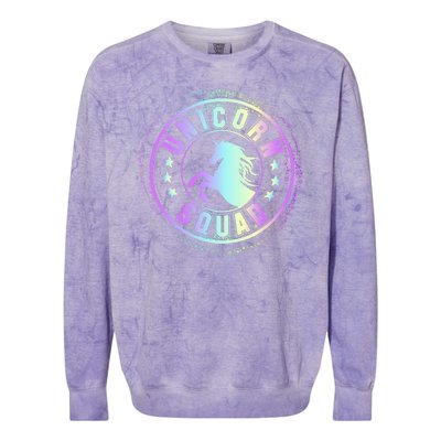 Unicorn Squad Holographic Colorblast Crewneck Sweatshirt