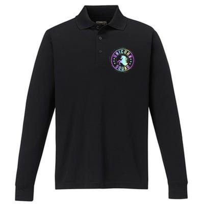 Unicorn Squad Holographic Performance Long Sleeve Polo