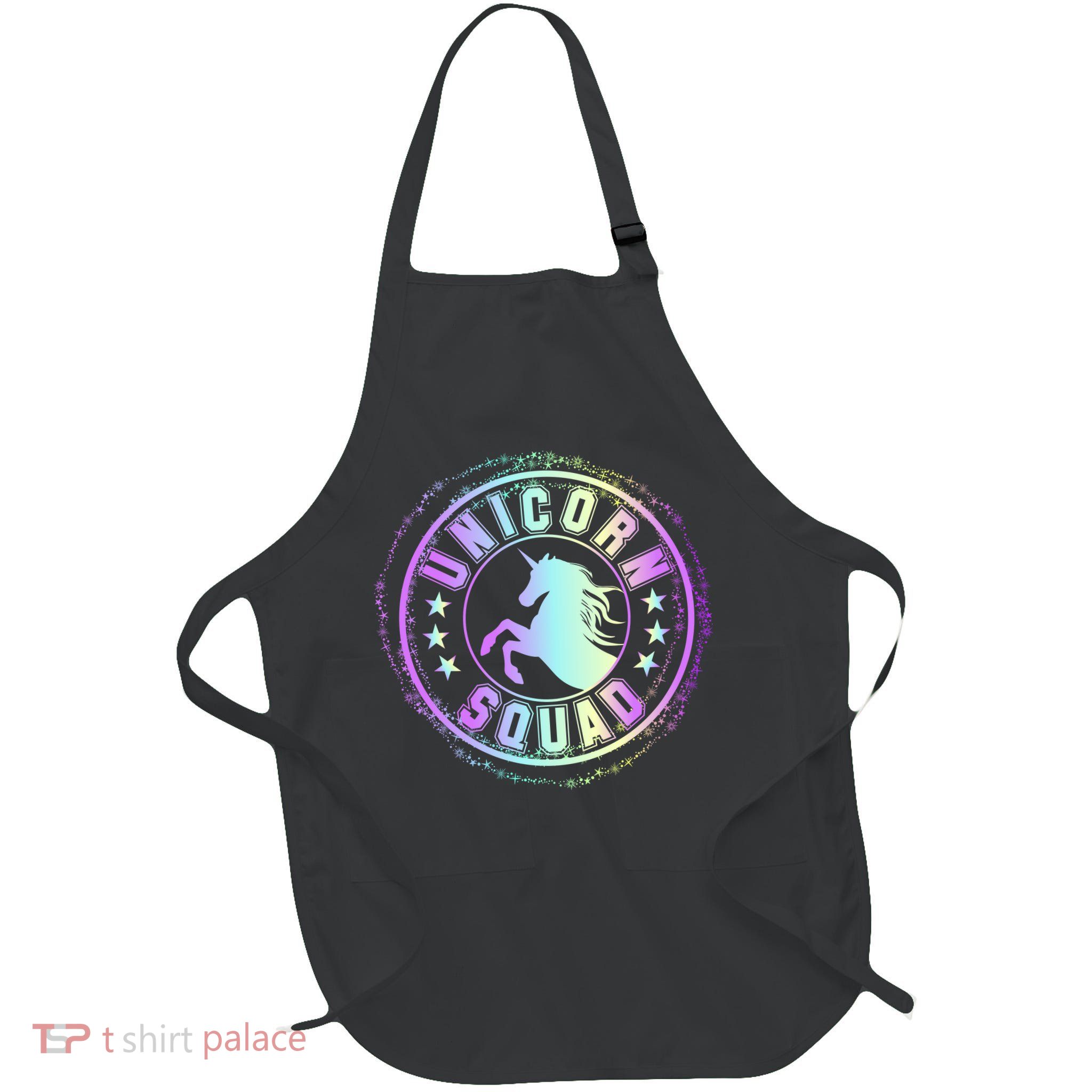 Unicorn Squad Holographic Full-Length Apron With Pockets