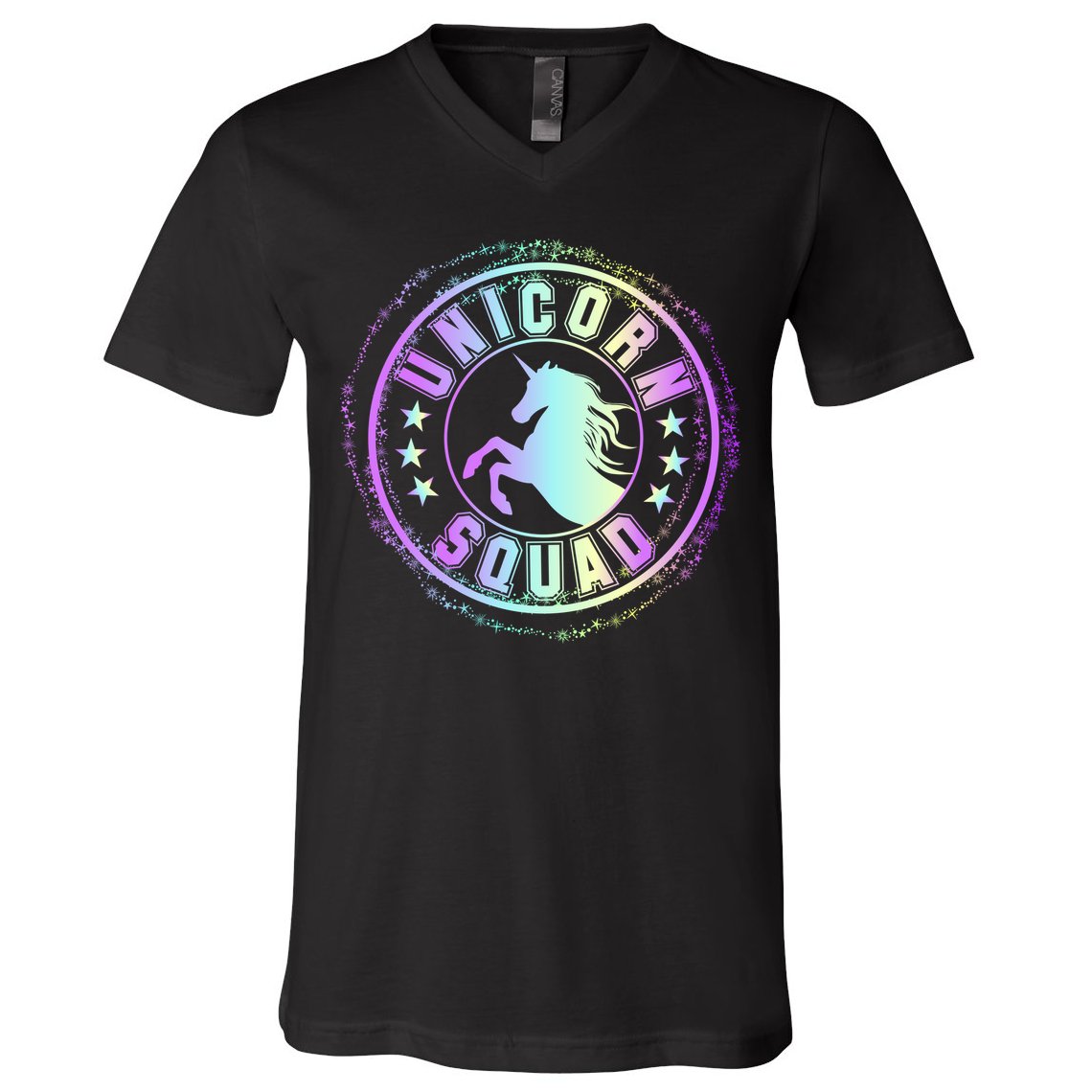 Unicorn Squad Holographic V-Neck T-Shirt