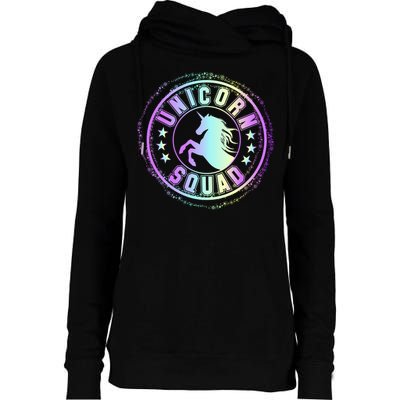 Unicorn Squad Holographic Womens Funnel Neck Pullover Hood