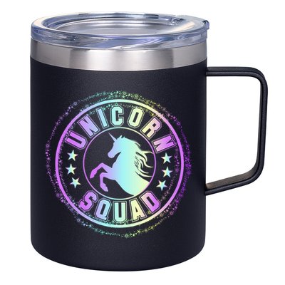 Unicorn Squad Holographic 12oz Stainless Steel Coffee Mug