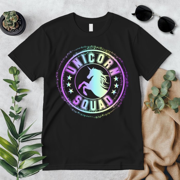 Unicorn Squad Holographic Premium T-Shirt