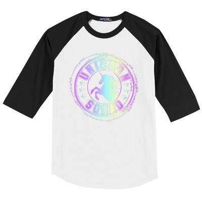 Unicorn Squad Holographic Baseball Sleeve Shirt