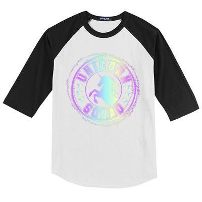 Unicorn Squad Holographic Kids Colorblock Raglan Jersey