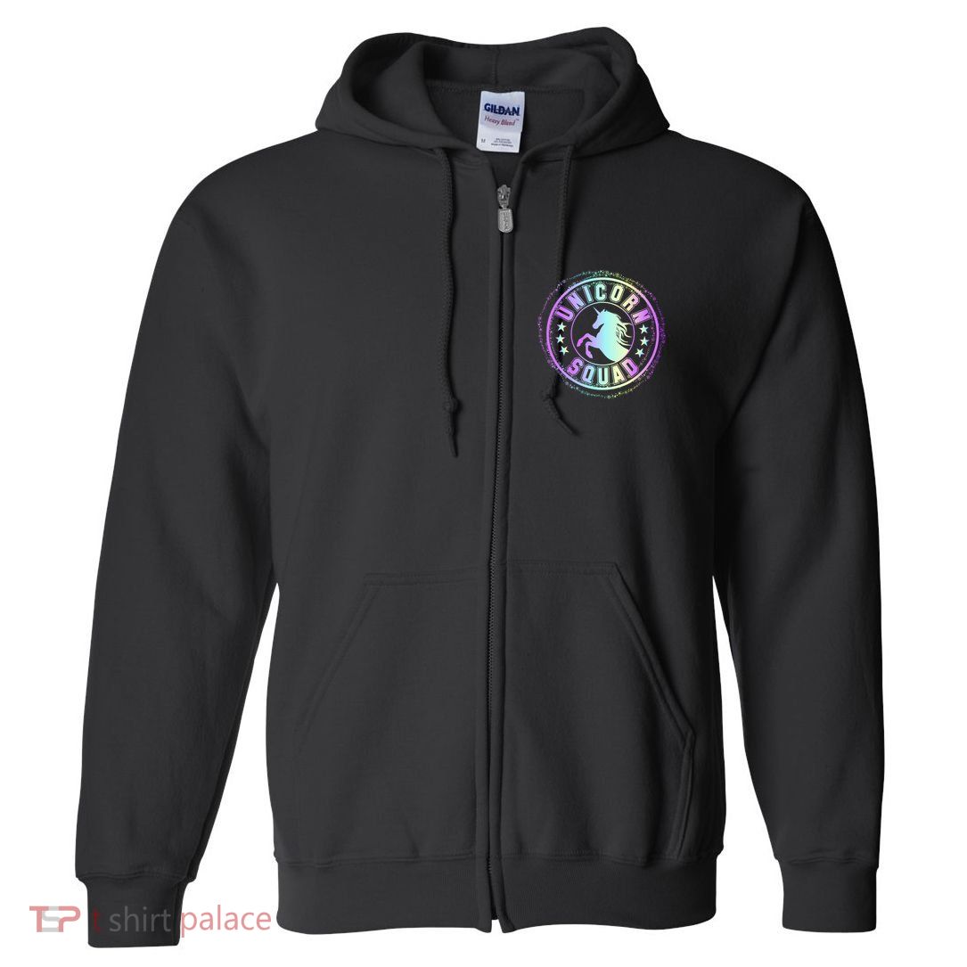 Unicorn Squad Holographic Full Zip Hoodie