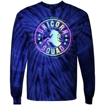 Unicorn Squad Holographic Tie-Dye Long Sleeve Shirt