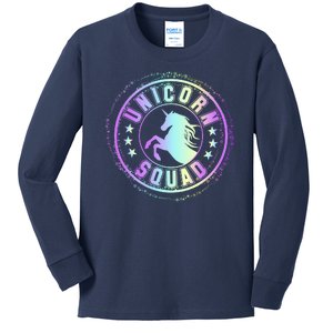 Unicorn Squad Holographic Kids Long Sleeve Shirt