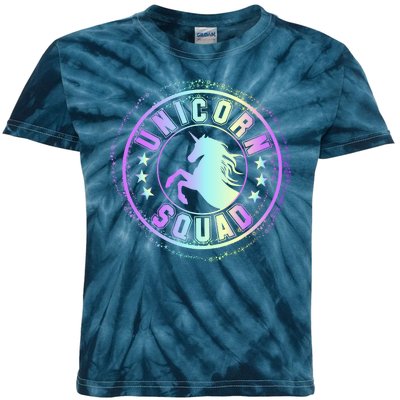 Unicorn Squad Holographic Kids Tie-Dye T-Shirt