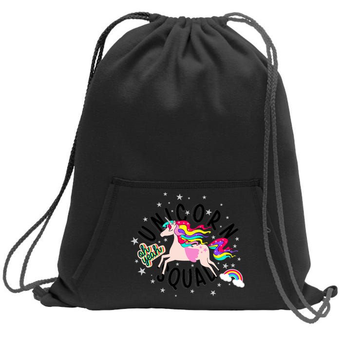 Unicorn Squad Oh Yeah Sweatshirt Cinch Pack Bag