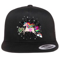 Unicorn Squad Oh Yeah Flat Bill Trucker Hat