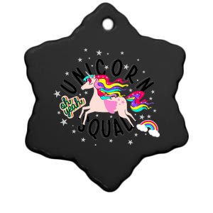 Unicorn Squad Oh Yeah Ceramic Star Ornament