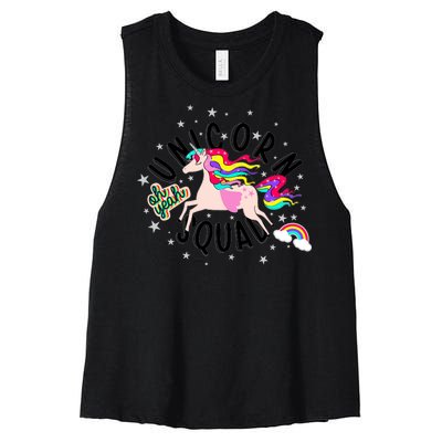 Unicorn Squad Oh Yeah Women's Racerback Cropped Tank