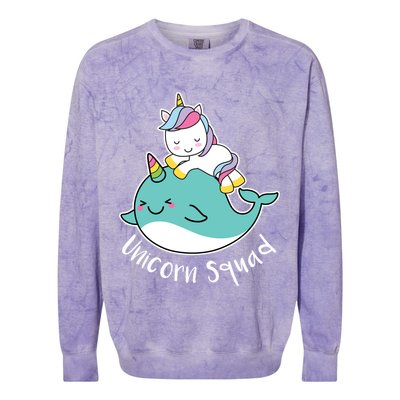 Unicorn Squad Whale Colorblast Crewneck Sweatshirt