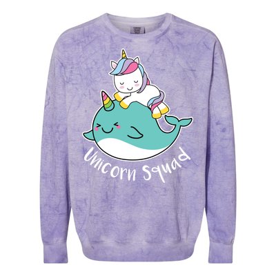 Unicorn Squad Whale Colorblast Crewneck Sweatshirt