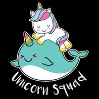Unicorn Squad Whale USA-Made Doggie Bandana
