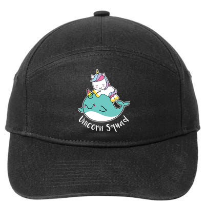 Unicorn Squad Whale 7-Panel Snapback Hat