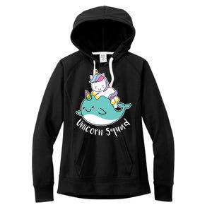 Unicorn Squad Whale Women's Fleece Hoodie