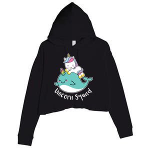 Unicorn Squad Whale Crop Fleece Hoodie