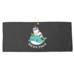 Unicorn Squad Whale Large Microfiber Waffle Golf Towel