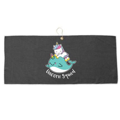 Unicorn Squad Whale Large Microfiber Waffle Golf Towel