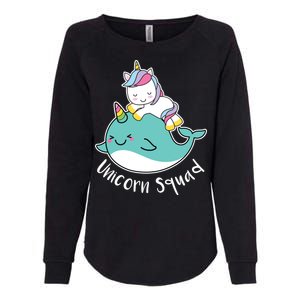 Unicorn Squad Whale Womens California Wash Sweatshirt