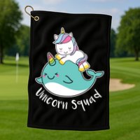 Unicorn Squad Whale Golf Towel