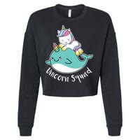 Unicorn Squad Whale Cropped Pullover Crew
