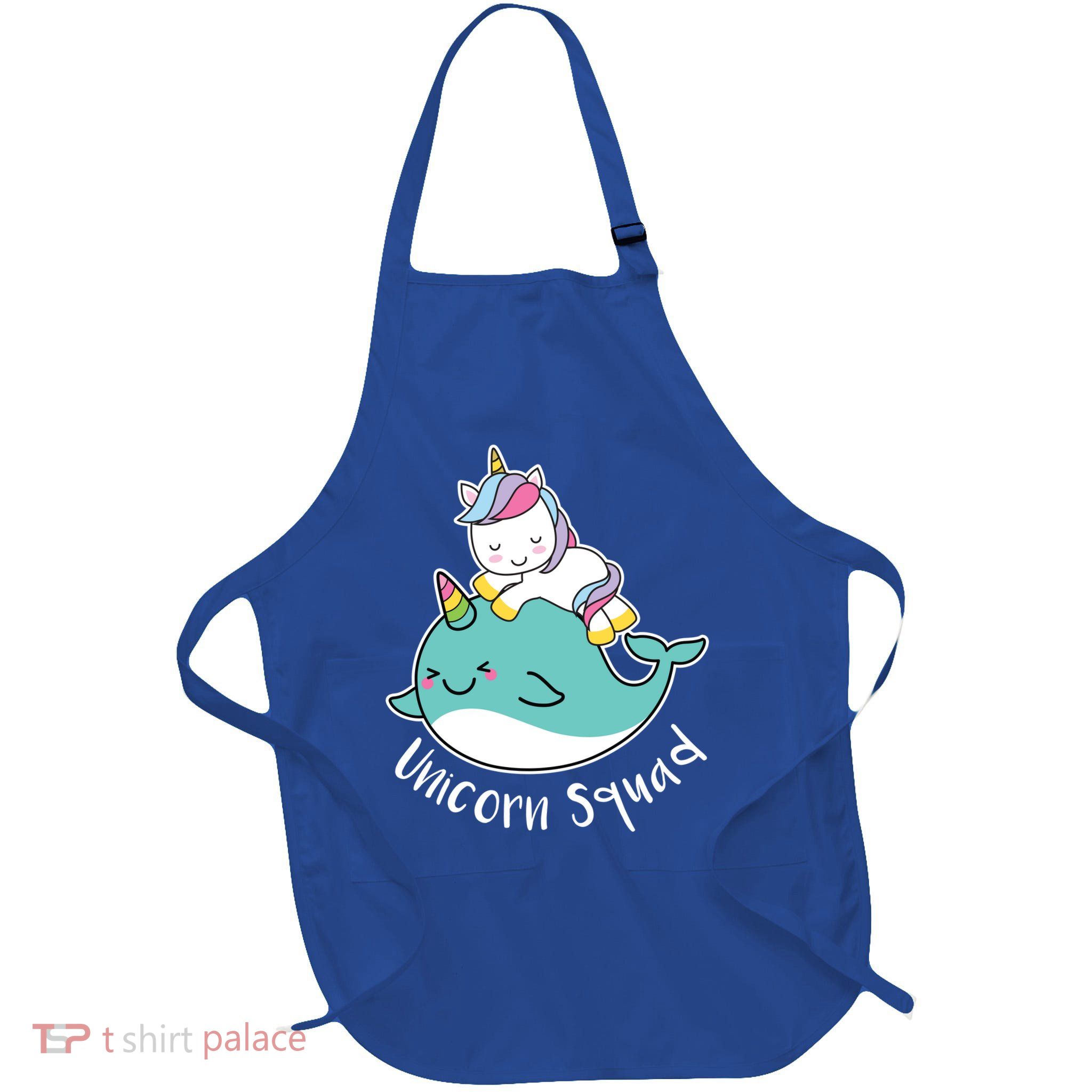 Unicorn Squad Whale Full-Length Apron With Pockets