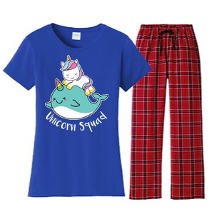 Unicorn Squad Whale Women's Flannel Pajama Set