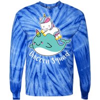 Unicorn Squad Whale Tie-Dye Long Sleeve Shirt