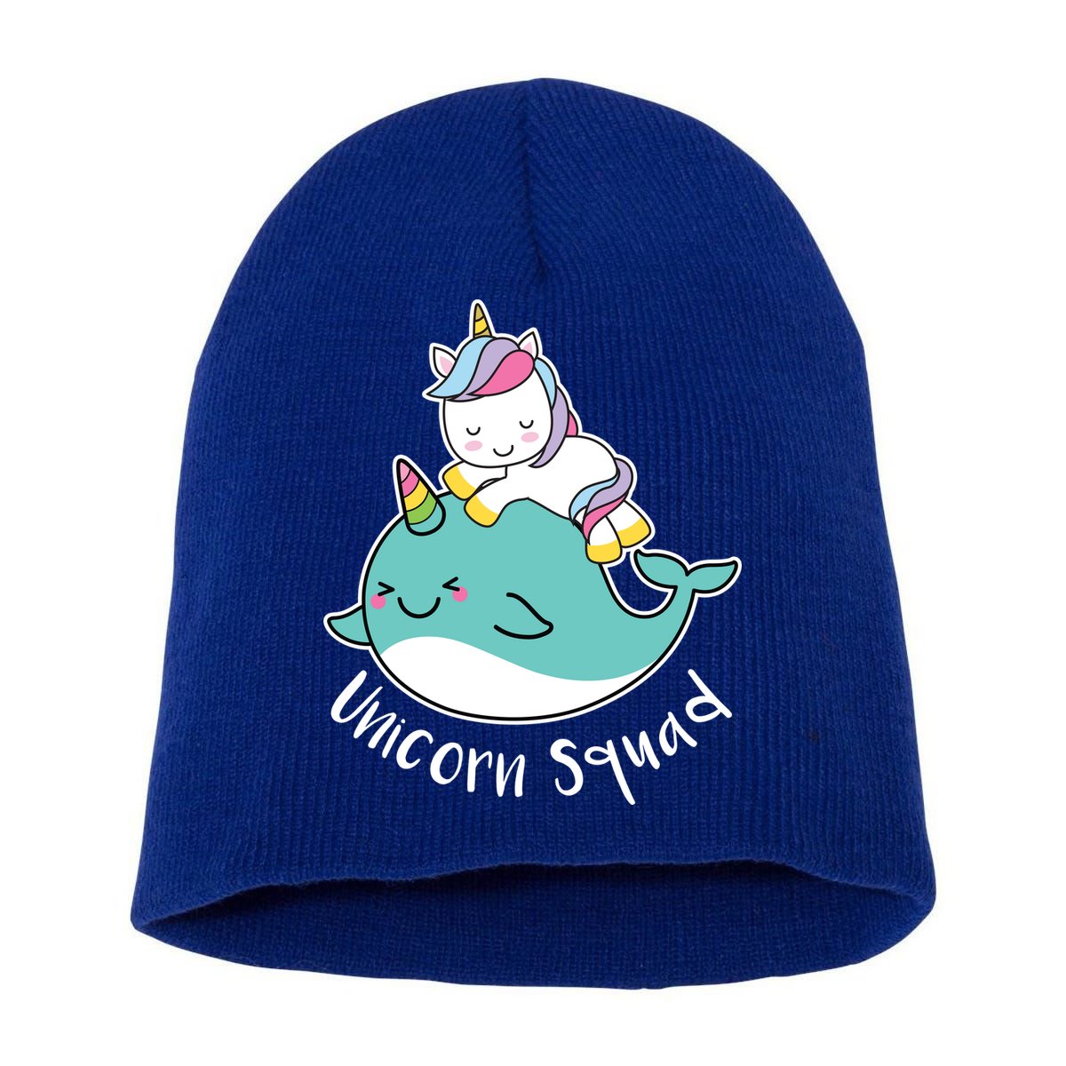 Unicorn Squad Whale Short Acrylic Beanie