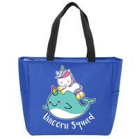 Unicorn Squad Whale Zip Tote Bag