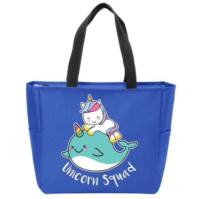 Unicorn Squad Whale Zip Tote Bag