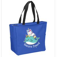 Unicorn Squad Whale Zip Tote Bag