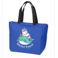 Unicorn Squad Whale Zip Tote Bag