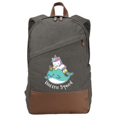 Unicorn Squad Whale Cotton Canvas Backpack