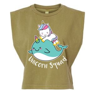 Unicorn Squad Whale Garment-Dyed Women's Muscle Tee