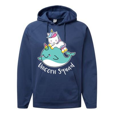 Unicorn Squad Whale Performance Fleece Hoodie