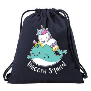 Unicorn Squad Whale Drawstring Bag