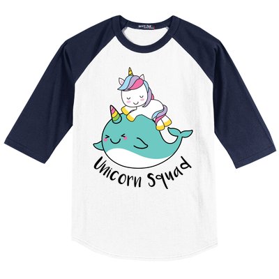 Unicorn Squad Whale Baseball Sleeve Shirt