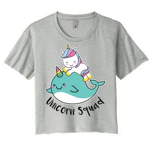 Unicorn Squad Whale Women's Crop Top Tee